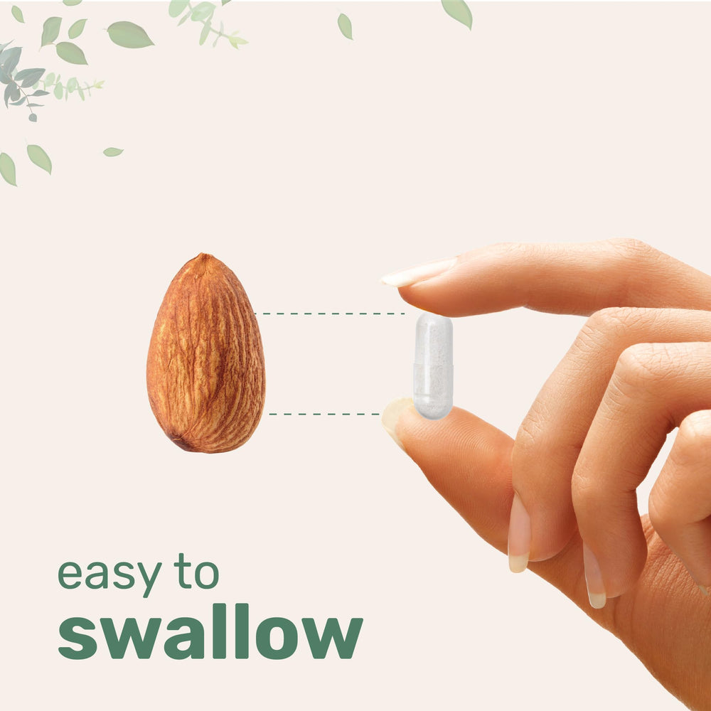 Micro Ingredients capsules held in hand demonstrating easy daily use