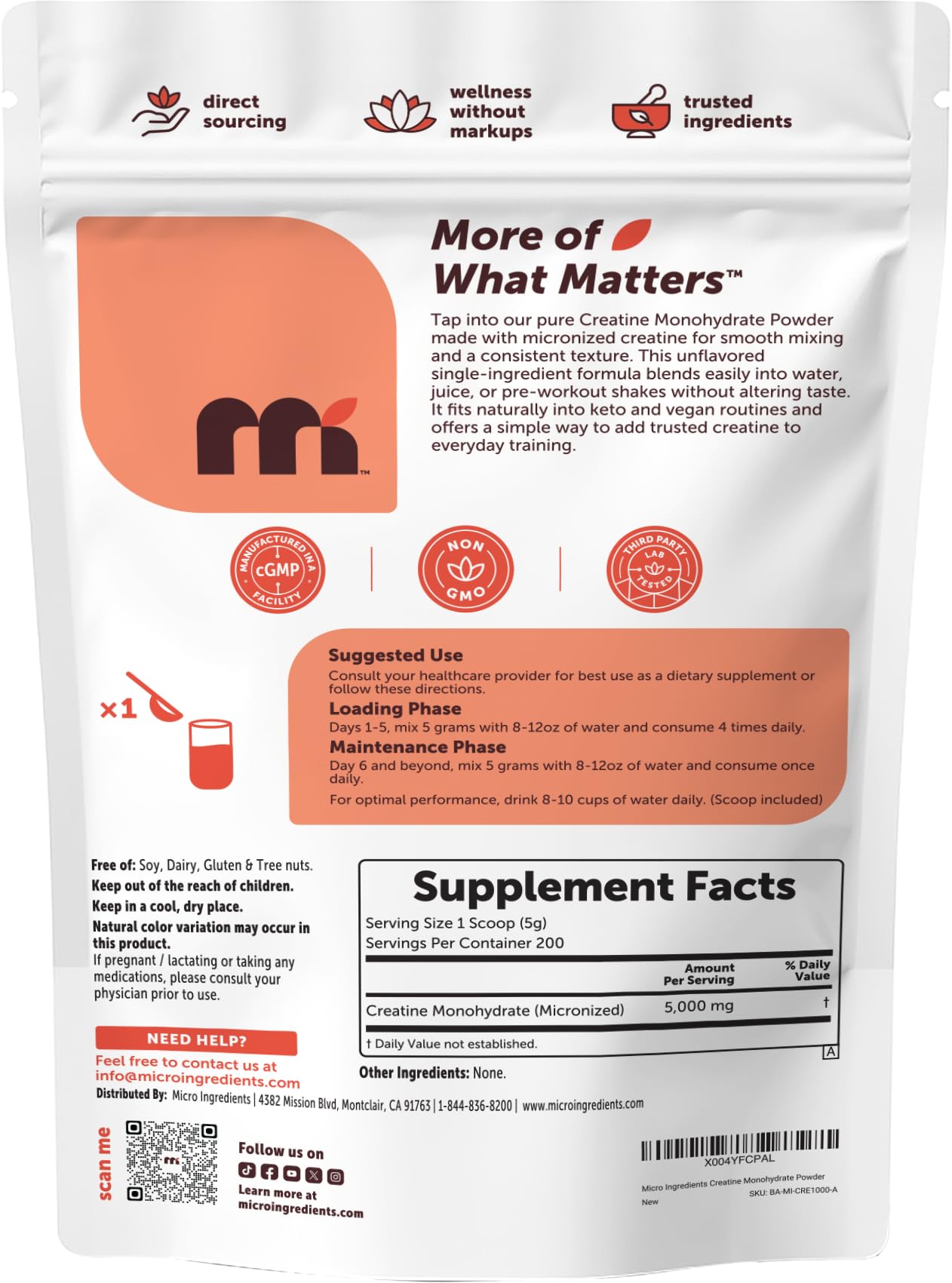 Micro Ingredients mixed into a protein shake visualizing flavor-free blending benefit