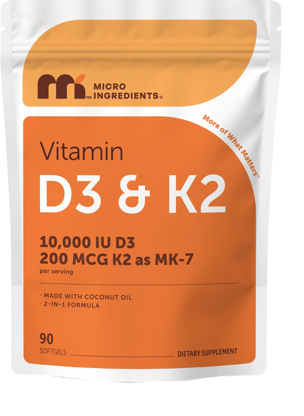 Micro Ingredients front bottle view showing label and brand benefits