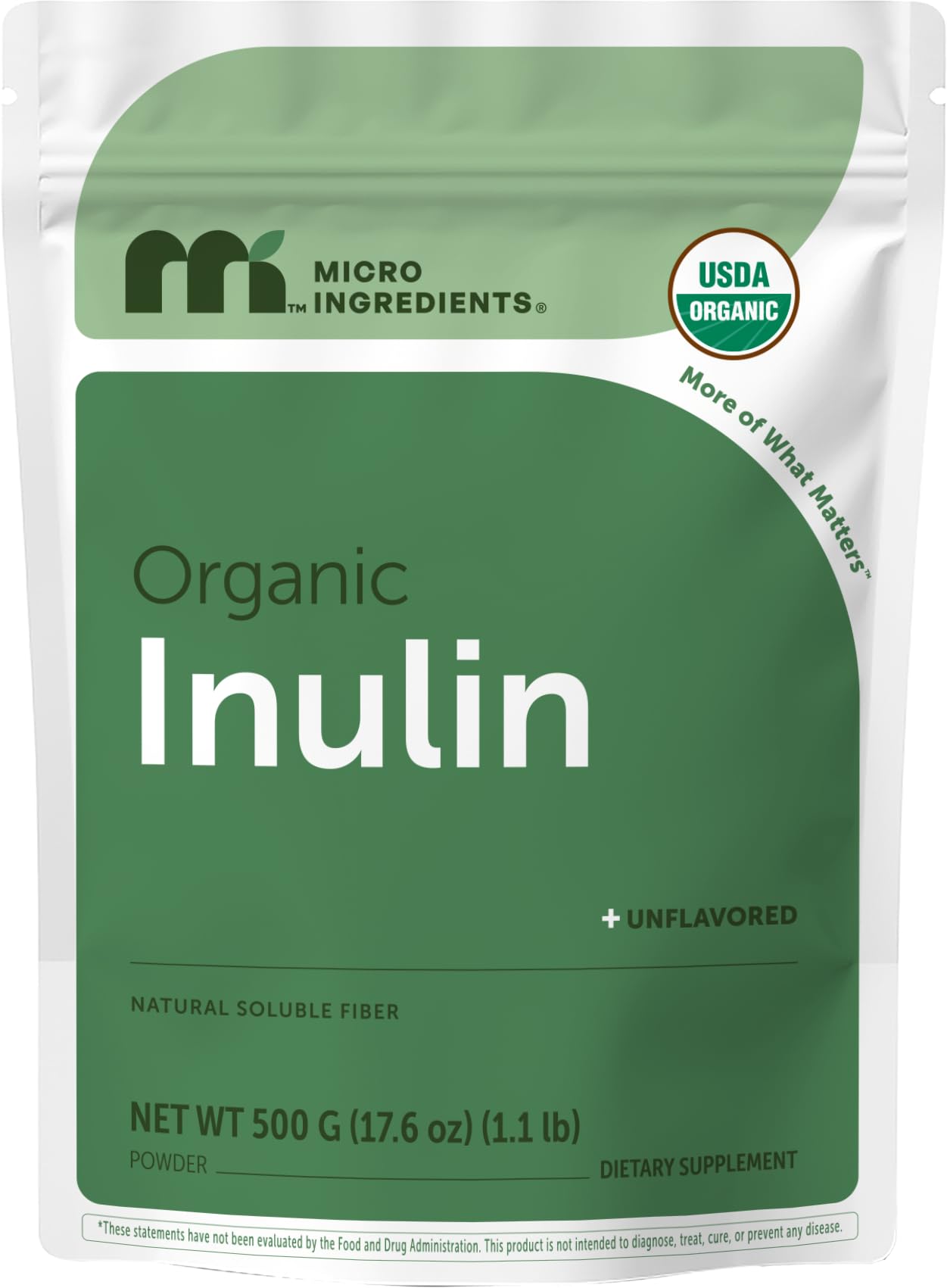 Micro Ingredients pouch front view showing product name and weight for easy selection