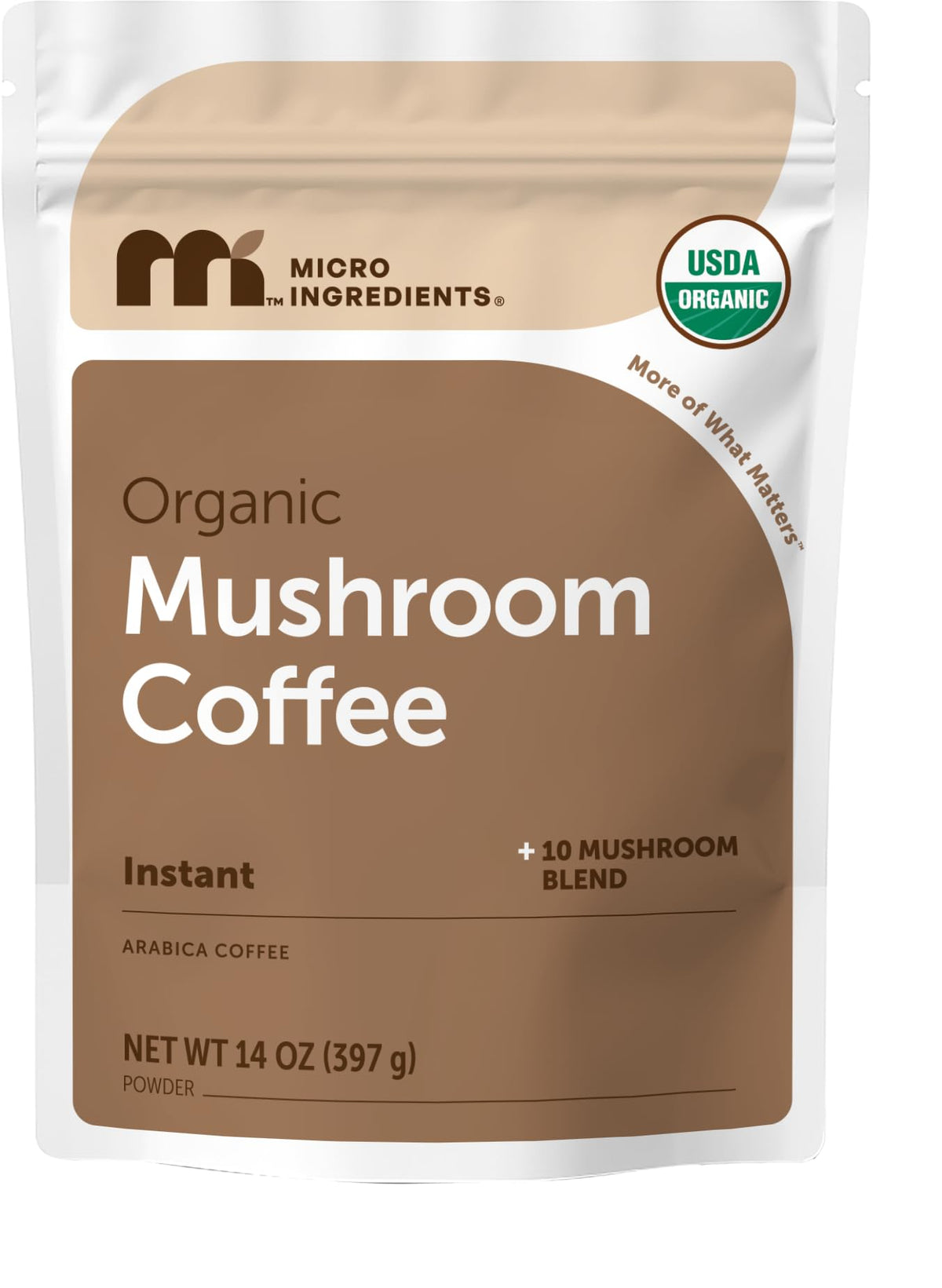 Micro Ingredients front pack showing label and certified organic badge for shelf clarity