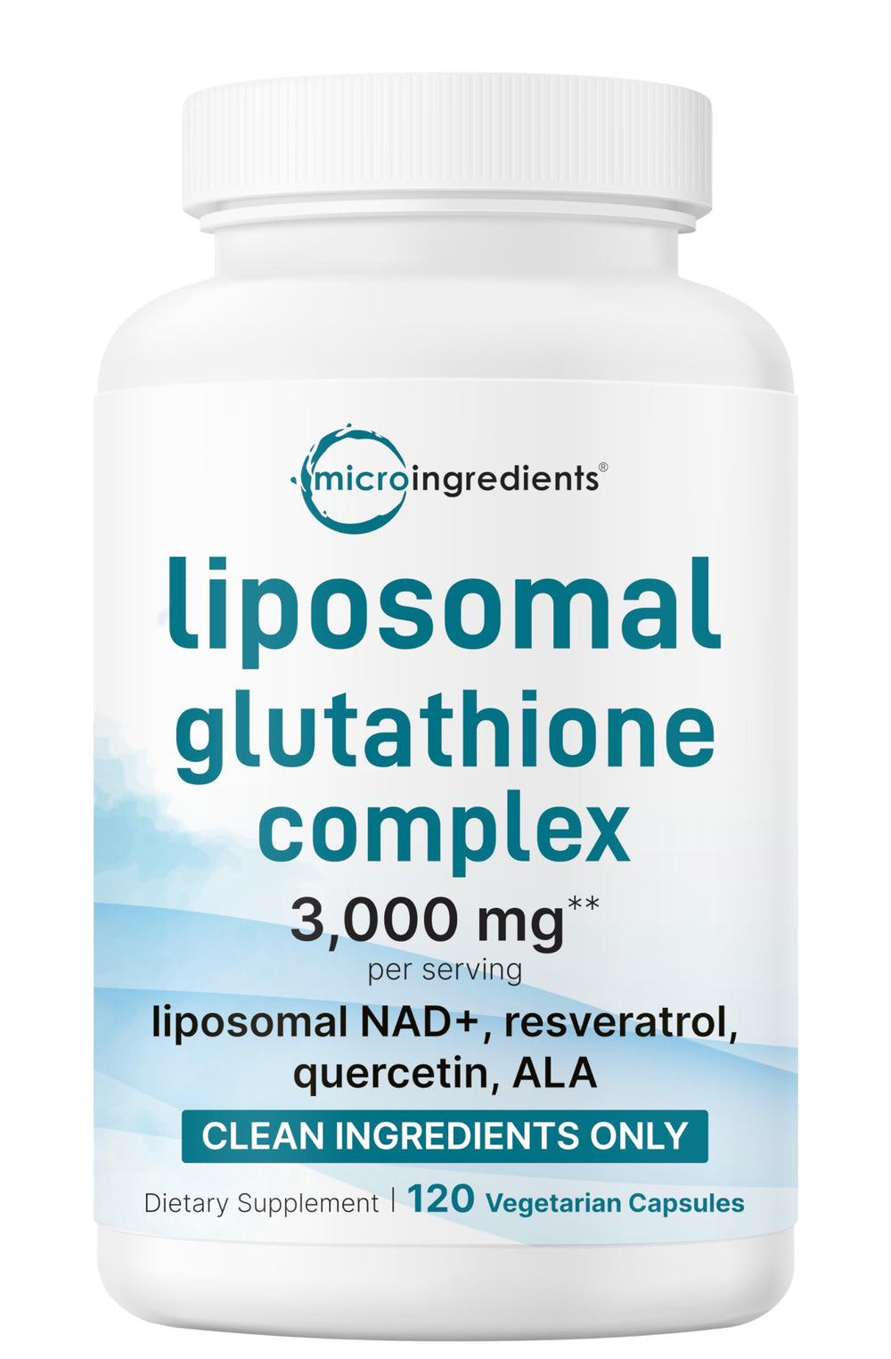 Micro Ingredients front bottle view showing supplement branding and clear label benefits