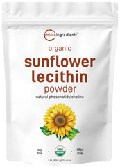 Micro Ingredients front packaging view showing product and organic seal, clear benefit of purity