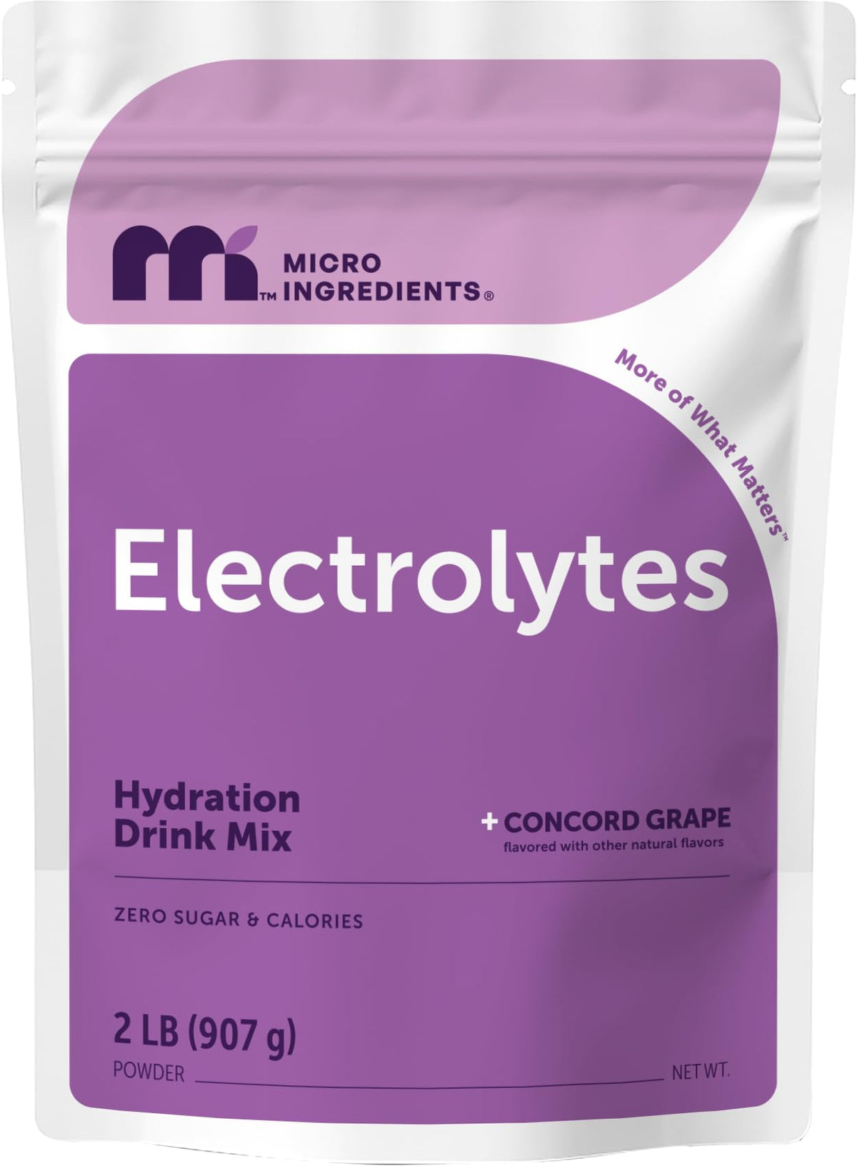 Micro Ingredients front tub showing grape flavor and servings benefit