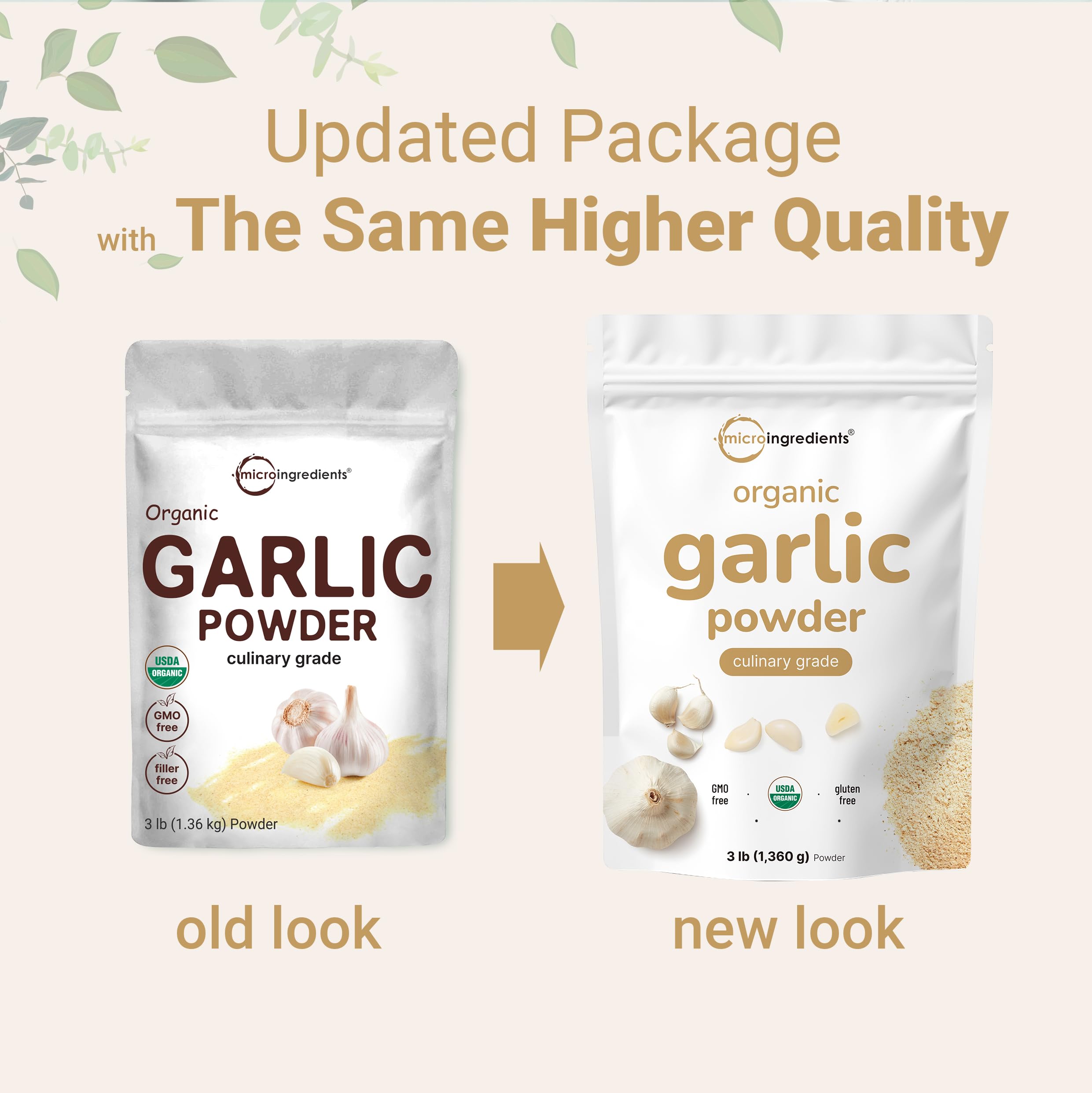 Micro Ingredients garlic powder in a measuring spoon demonstrating portion control