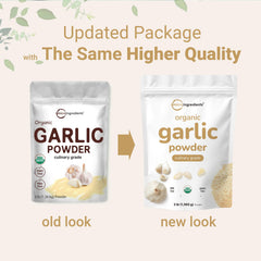Micro Ingredients garlic powder in a measuring spoon demonstrating portion control