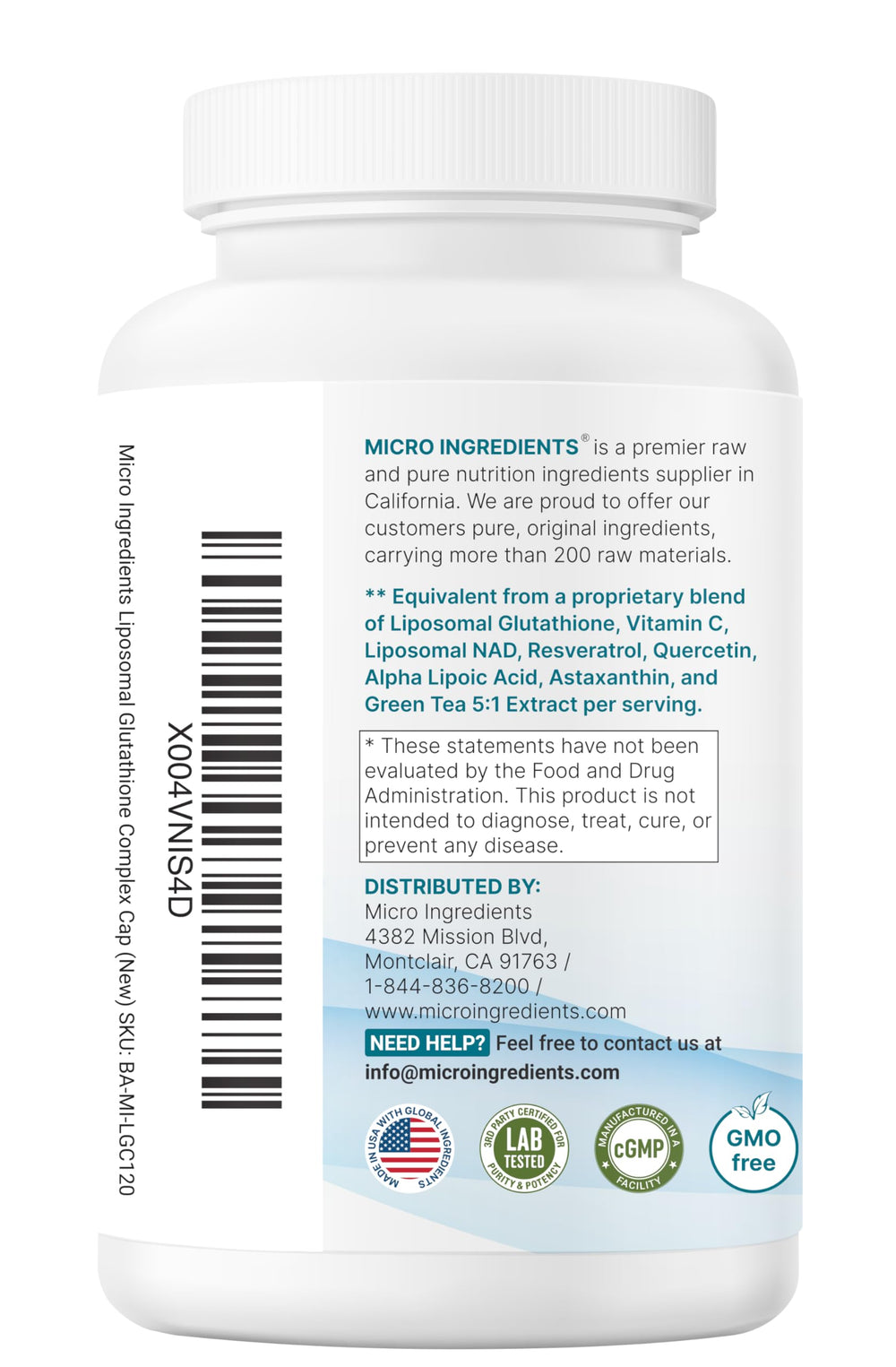 Micro Ingredients raw botanical sources like knotweed and algae showing antioxidant ingredients