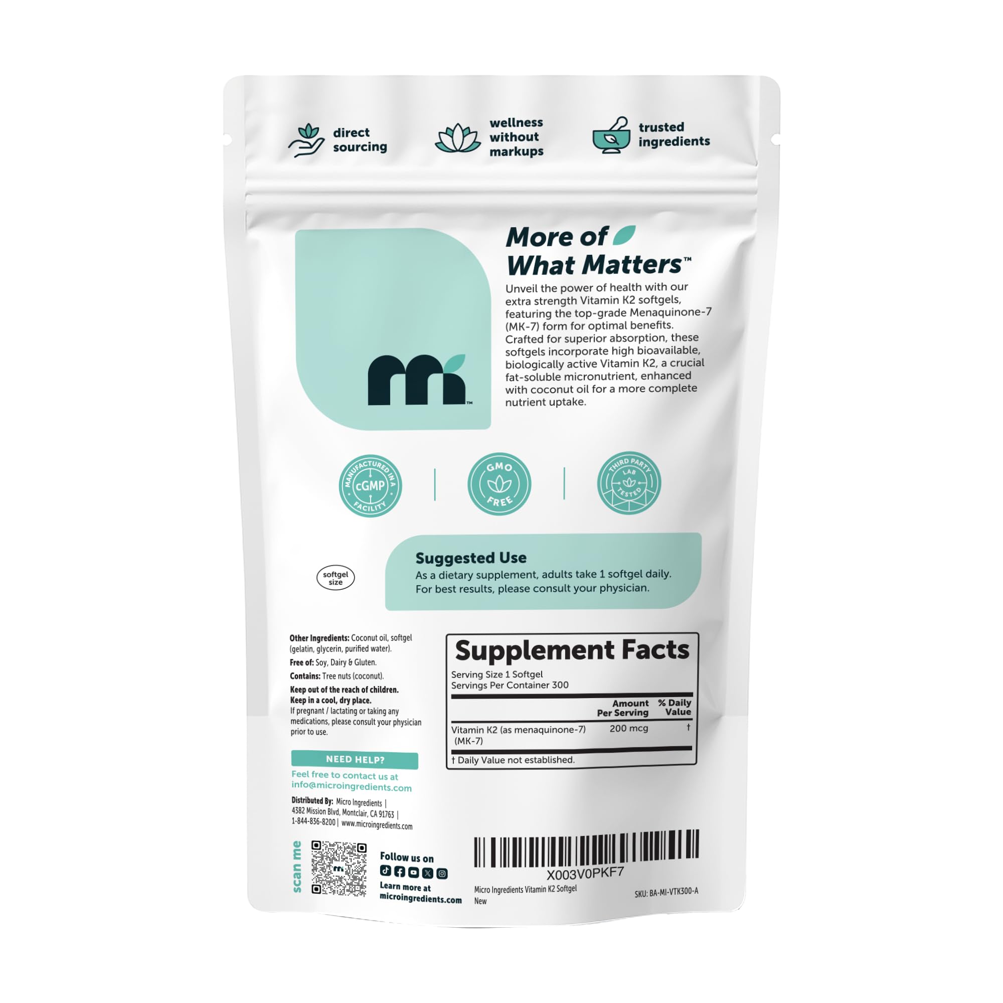 Micro Ingredients softgel next to a coin showing compact size and portability