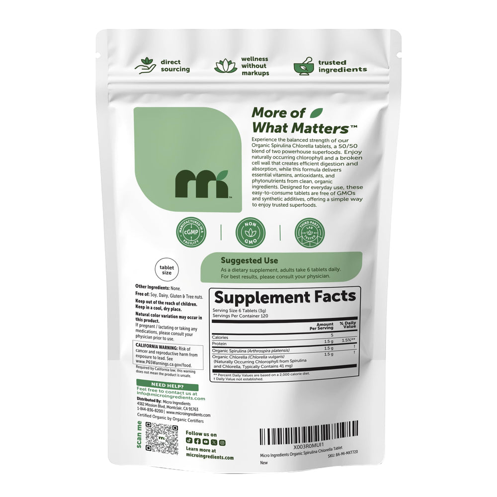 Micro Ingredients tablets pictured with a breakfast bowl to show daily routine use