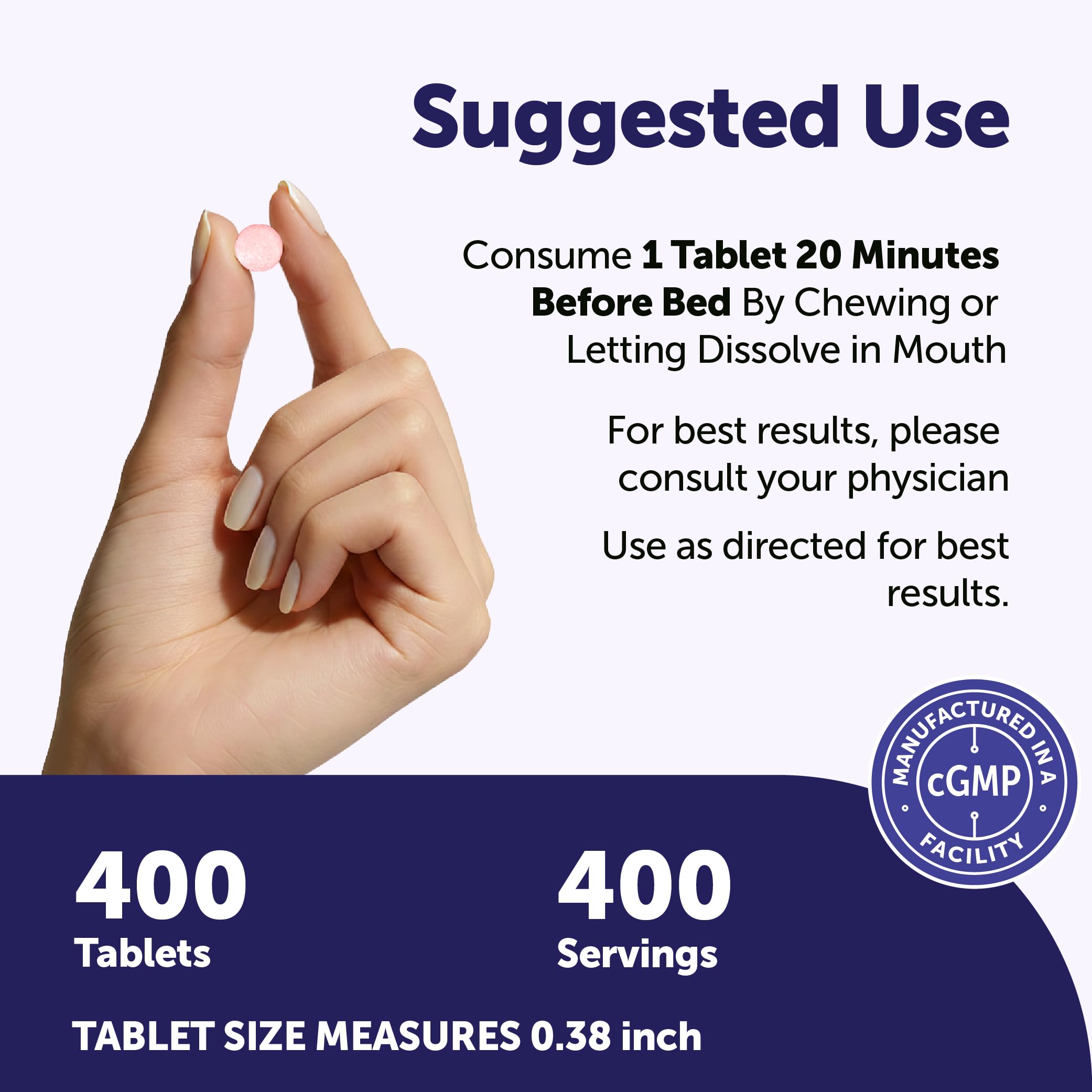 Micro Ingredients tablet dissolving on tongue, demonstrating no-water convenience