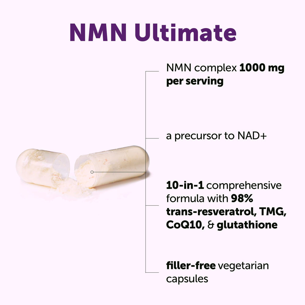 Micro Ingredients closeup of a single vegetarian NMN capsule showing texture