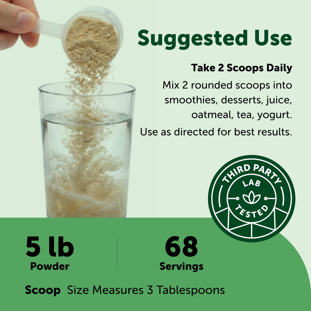 Micro Ingredients pea protein mixed in smoothie glass for easy protein boost
