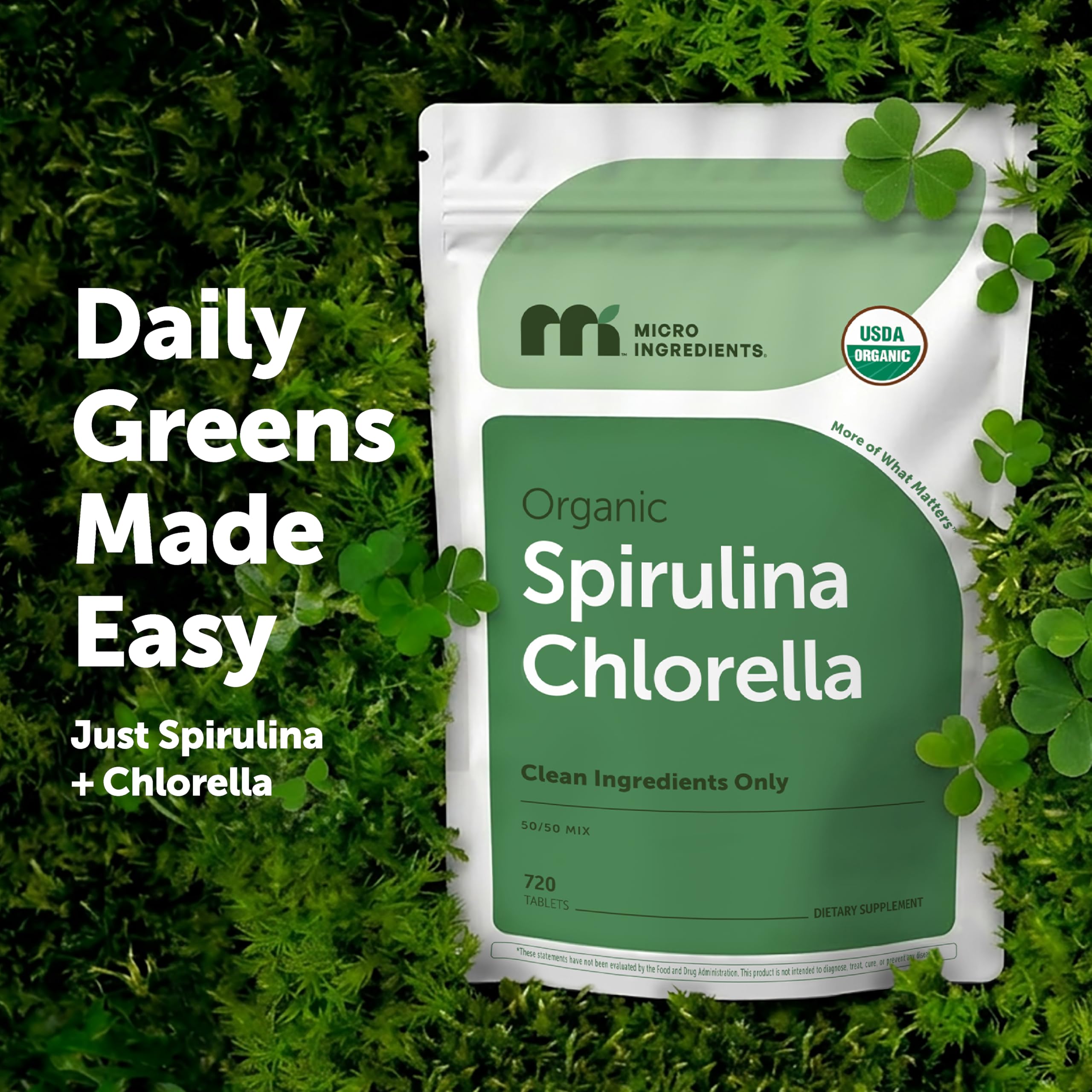 Micro Ingredients pouch opened revealing tablets to demonstrate long-lasting supply