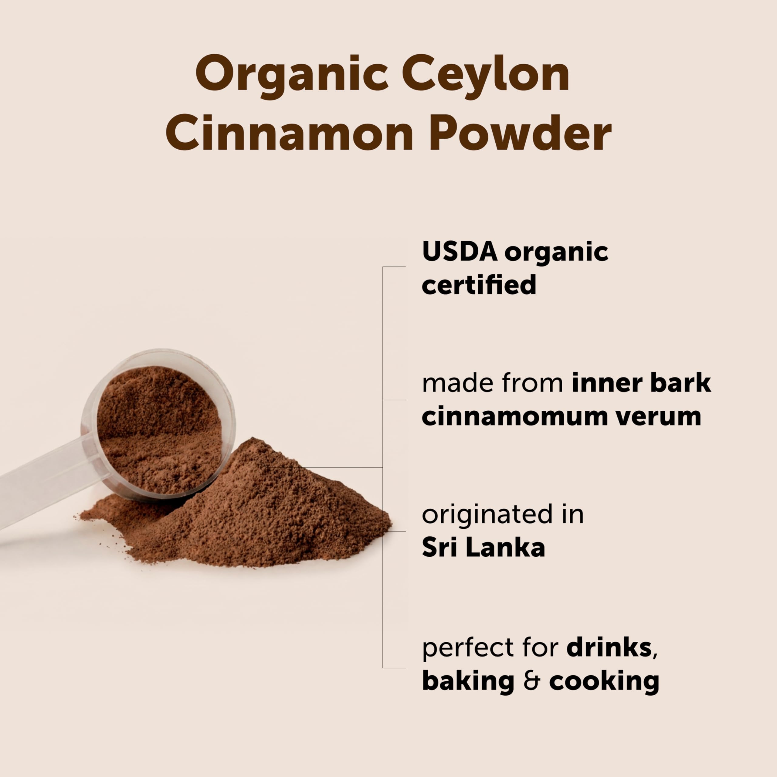 Micro Ingredients cinnamon sprinkled on oatmeal adding warm flavor to breakfast