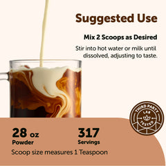 Scoop of Micro Ingredients powder demonstrating serving size and convenience