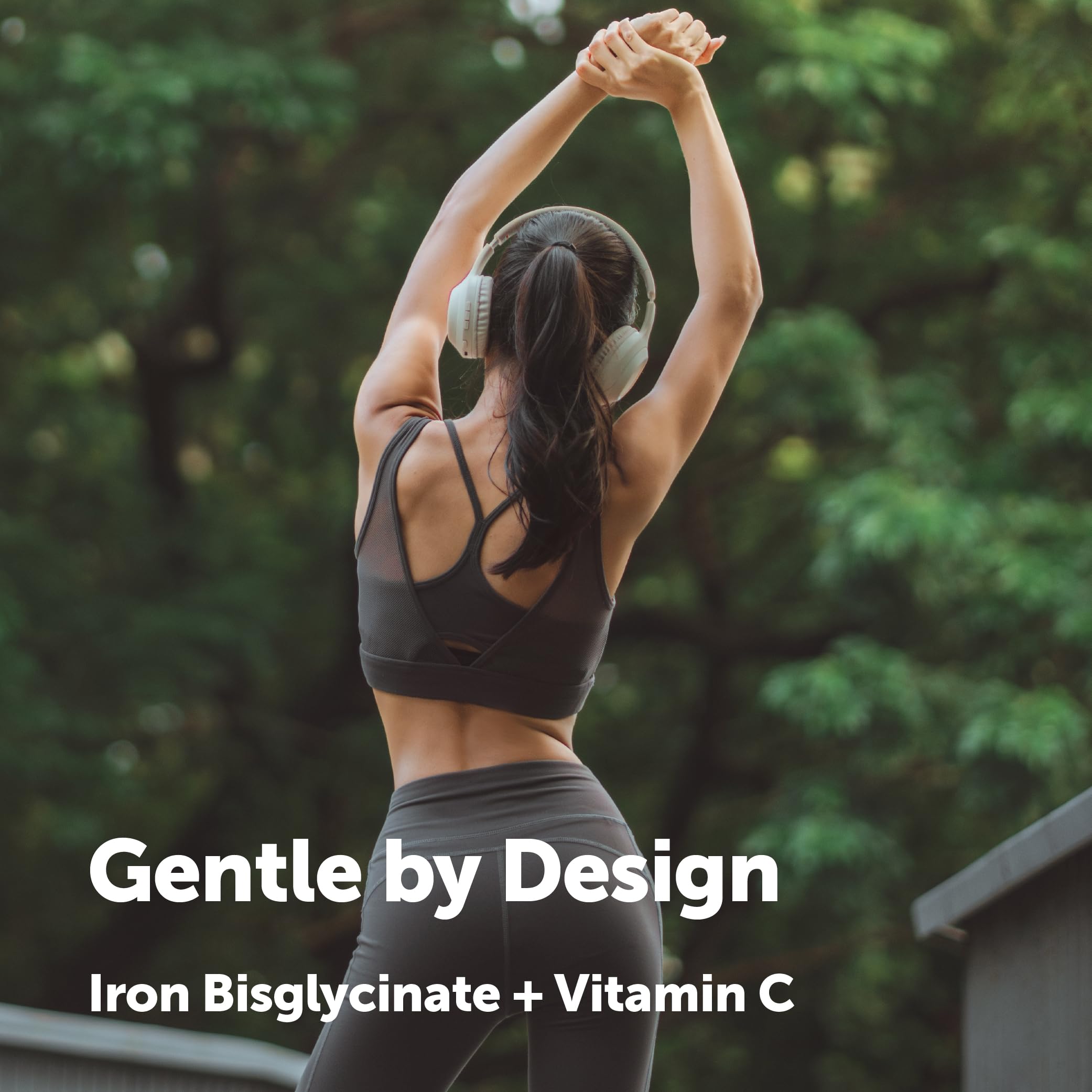 Micro Ingredients supplement facts label showing iron and vitamin C amounts