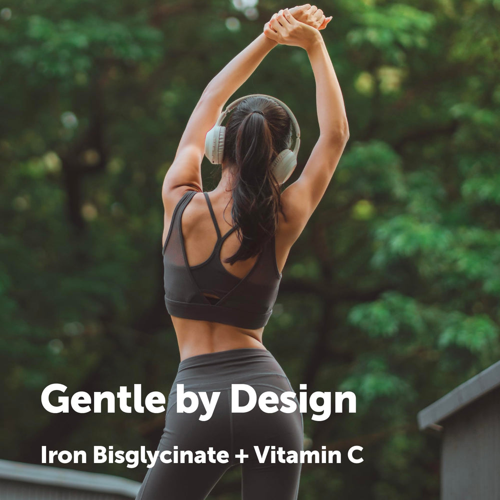 Micro Ingredients supplement facts label showing iron and vitamin C amounts