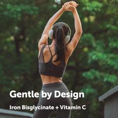 Micro Ingredients supplement facts label showing iron and vitamin C amounts