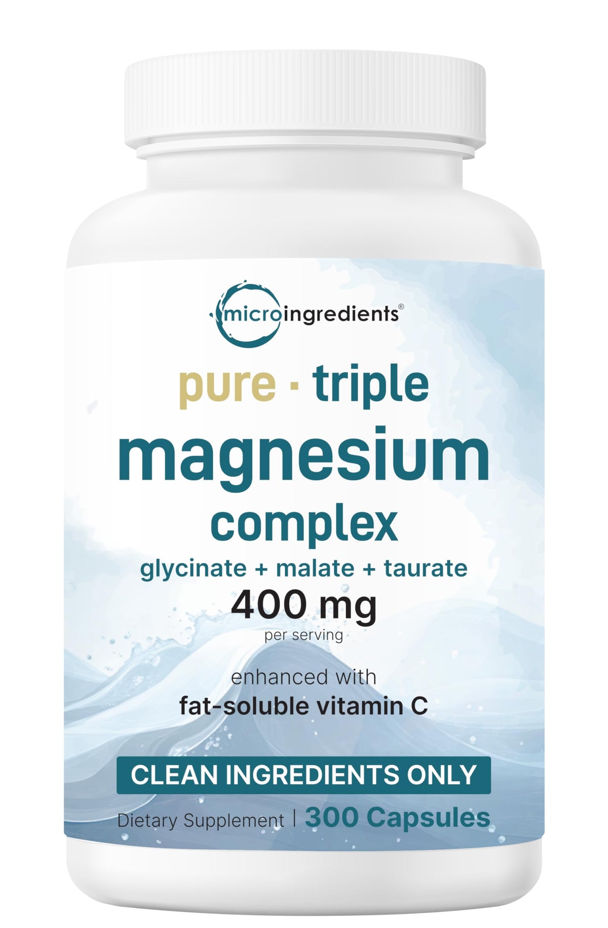 Micro Ingredients front packaging showing triple magnesium benefits and bottle design