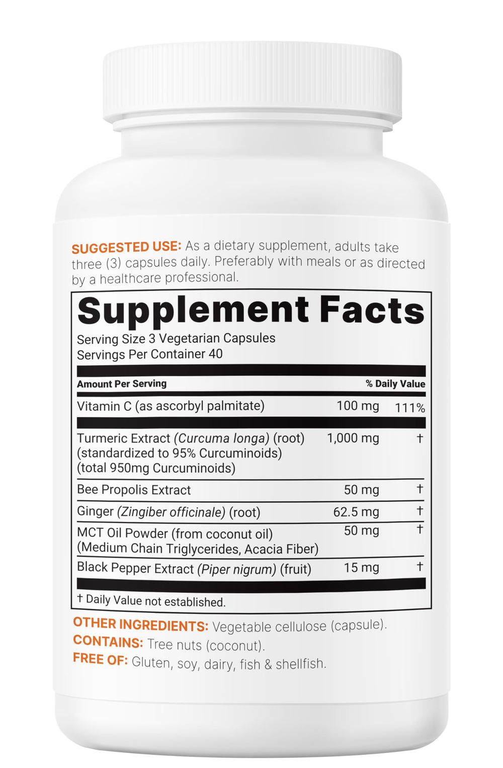 Micro Ingredients bottle beside ruler for size and capsule quantity clarity
