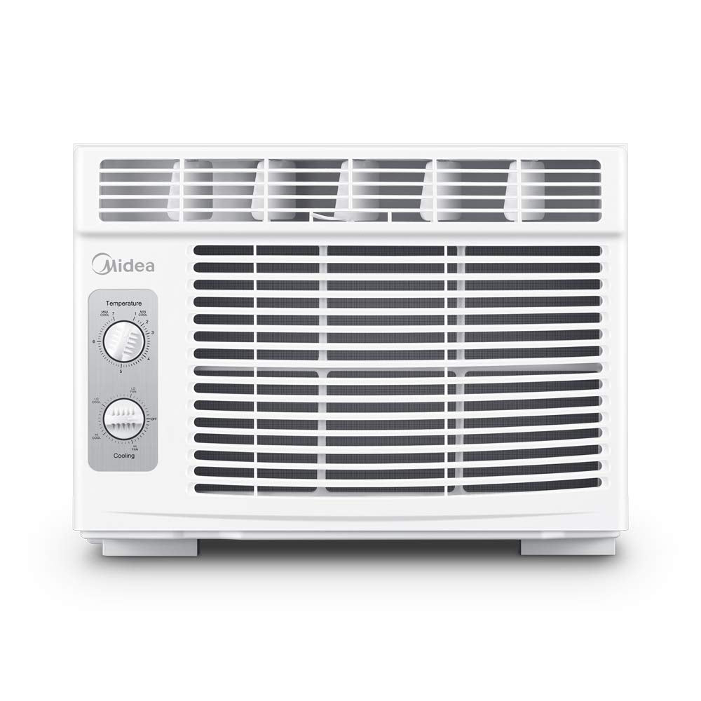 Midea front view showing compact cooling and quiet operation