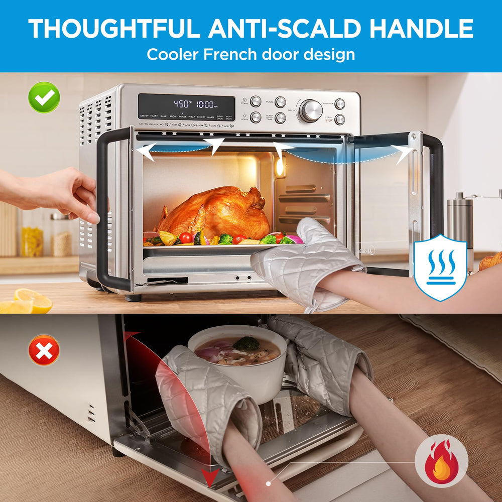 Midea Flexify Classic air fry basket closeup demonstrating crisping with minimal oil
