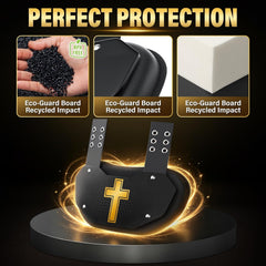Mieaoll installed inside shoulder pads showing secure locked-in fit