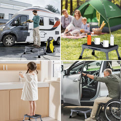 Mifami in use as RV entry step offering safer boarding