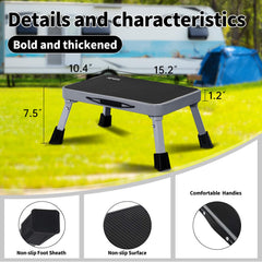 Mifami rubber feet and locking buttons detail for added stability