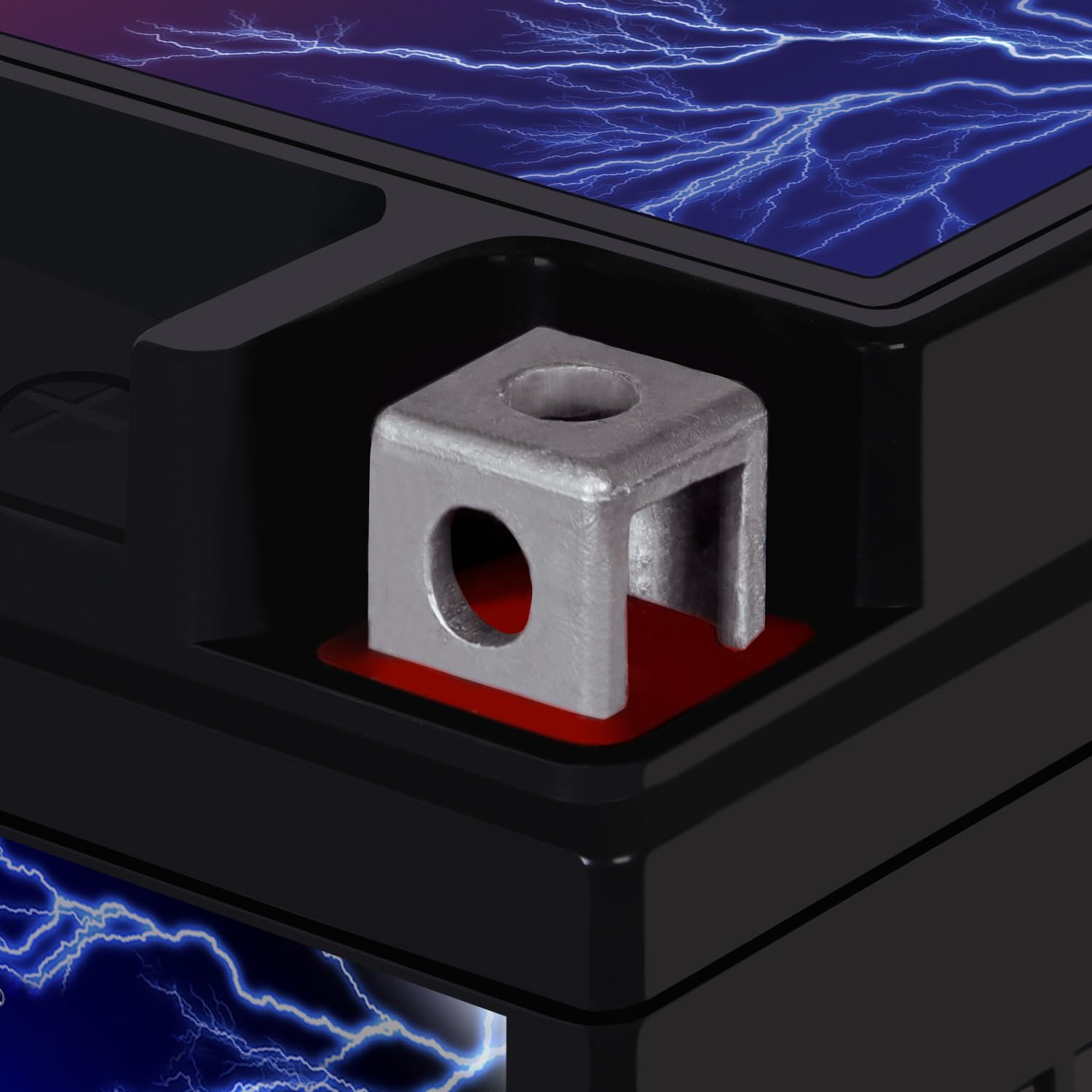 Mighty Max Battery label close-up including one-year warranty information for buyer assurance