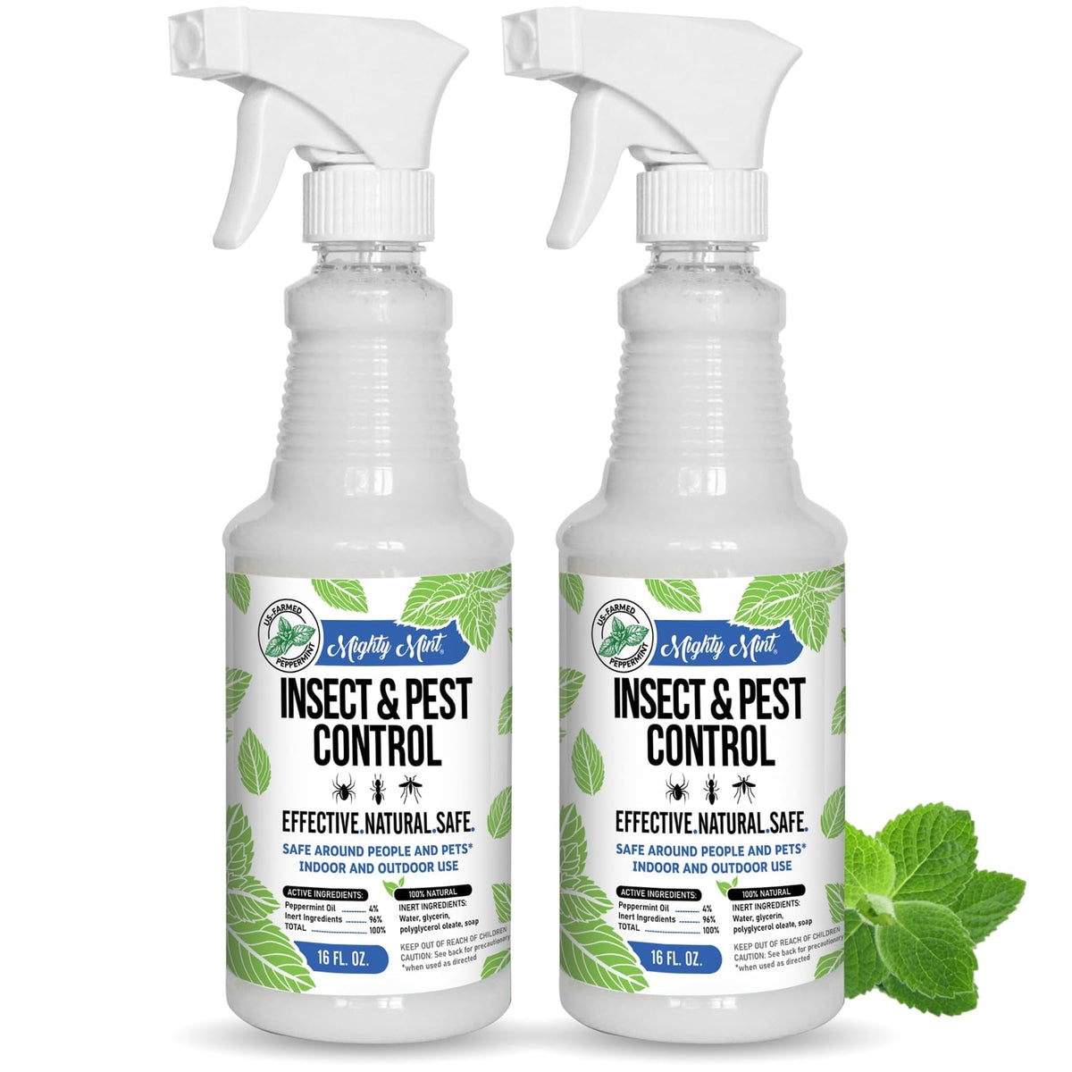 Mighty Mint front packaging showing twin 16 oz bottles and benefits