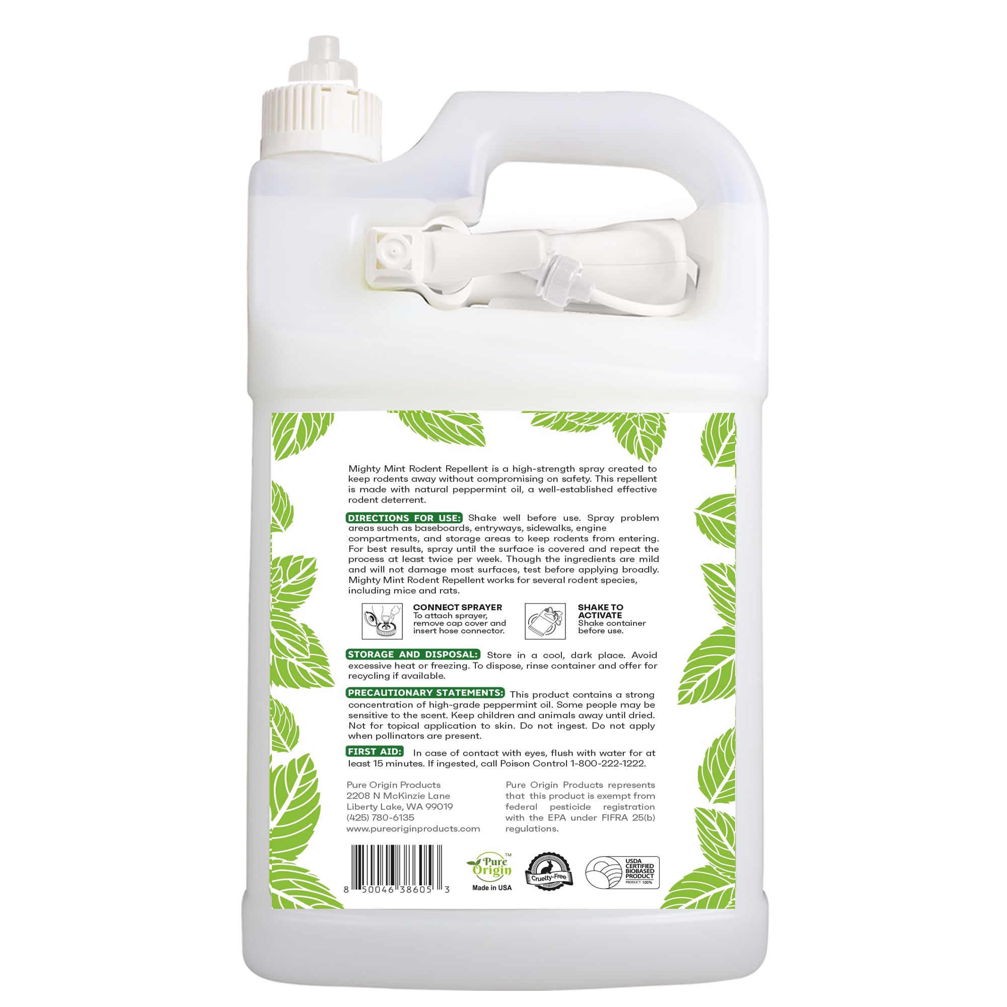 Mighty Mint used in garage setting offering family-safe pest control