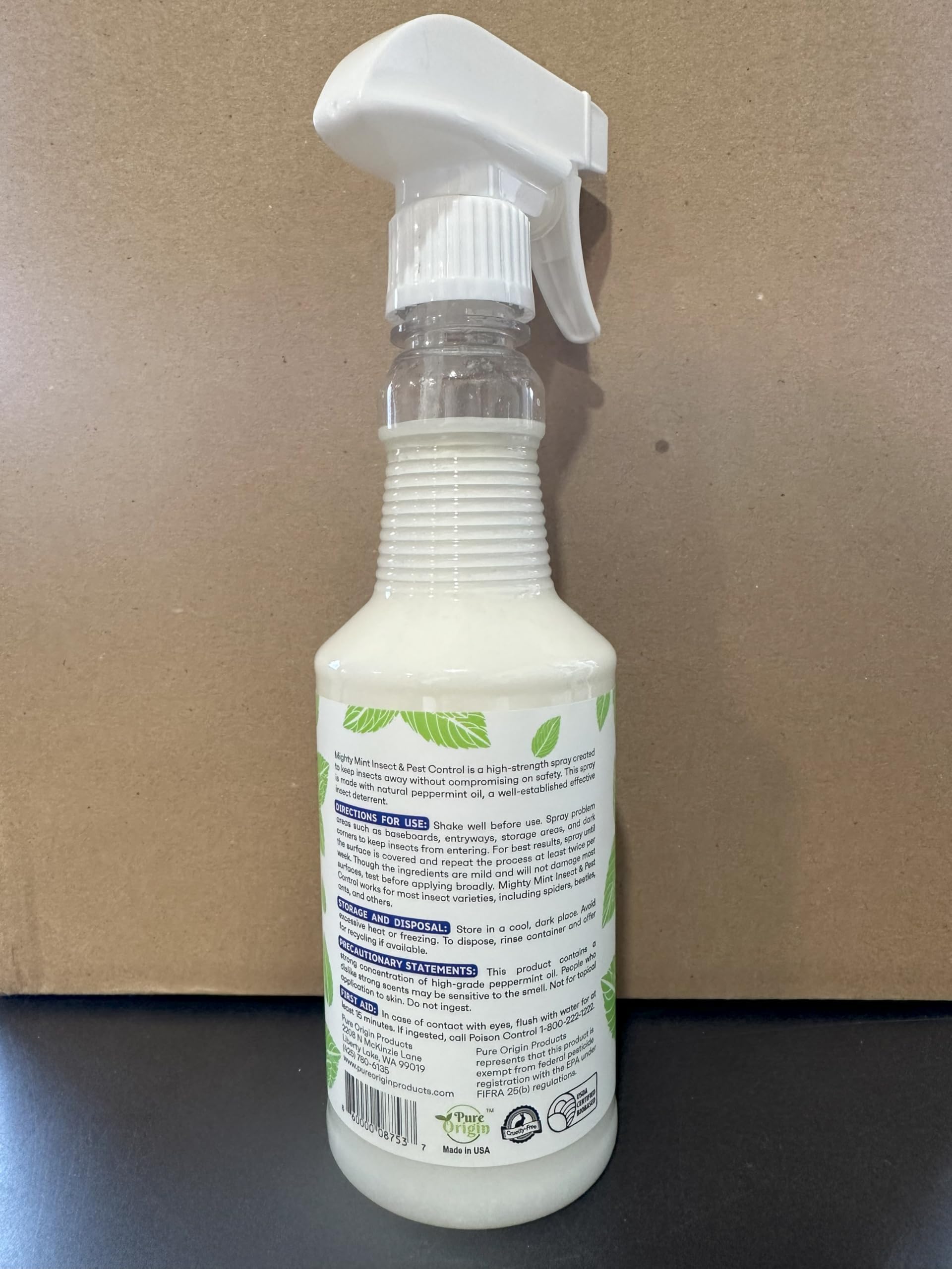 Mighty Mint on a kitchen shelf illustrating family-safe pest control