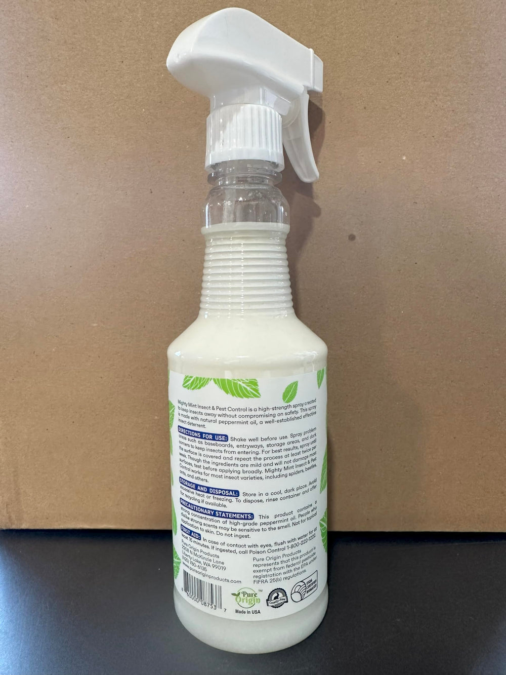 Mighty Mint on a kitchen shelf illustrating family-safe pest control