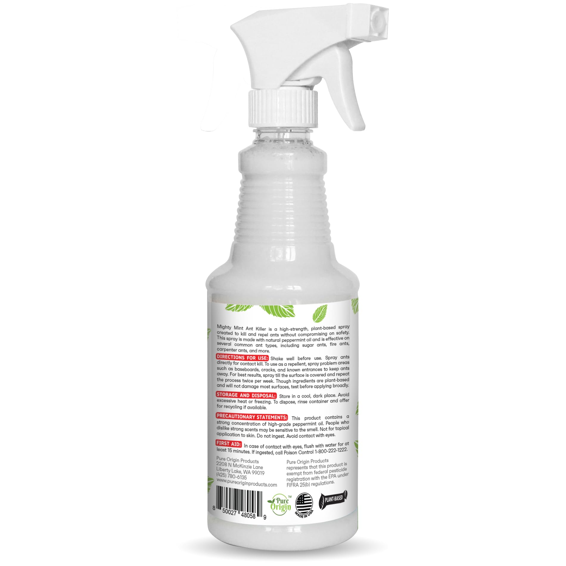 Mighty Mint near pets indicating family-safe formula when used as directed