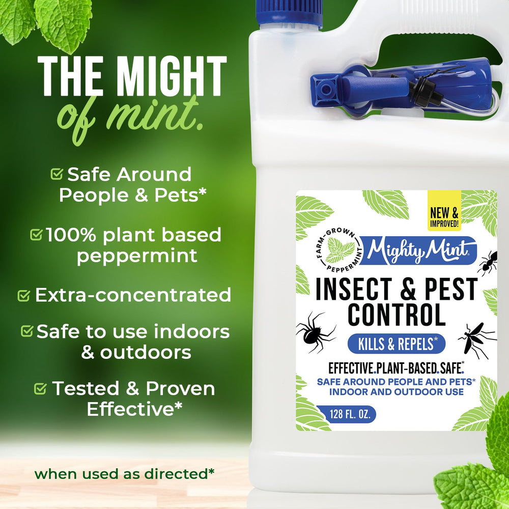 Mighty Mint liquid close-up highlighting clear texture and concentrated peppermint scent benefits