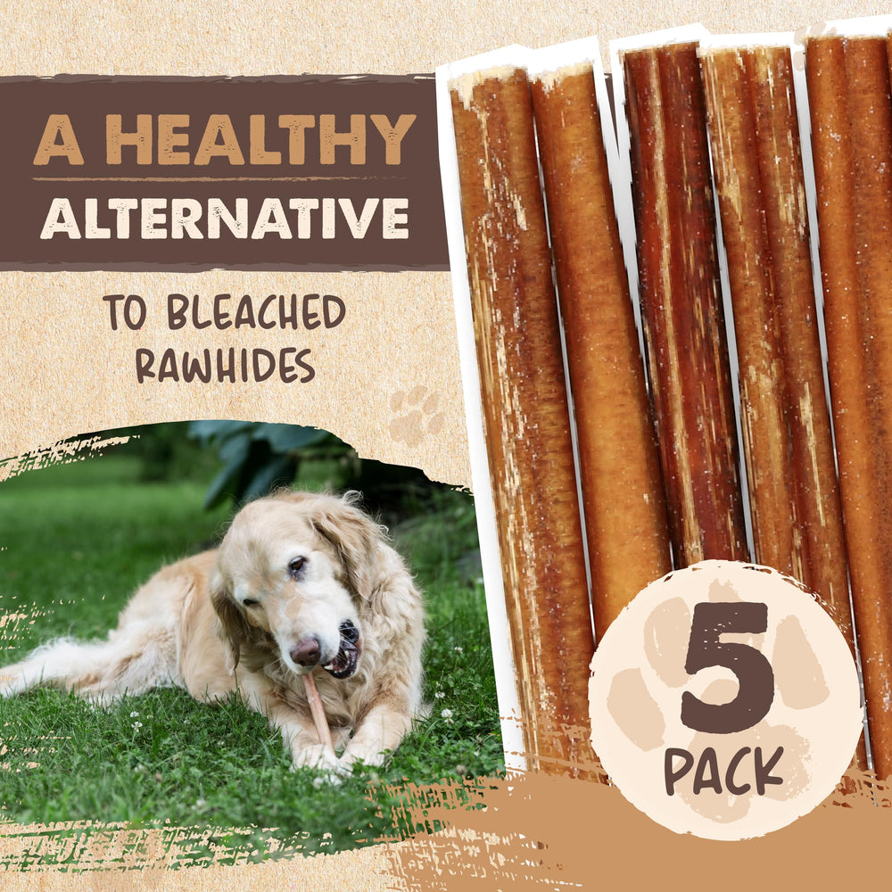 Mighty Paw bully sticks on floor near toys reducing destructive chewing