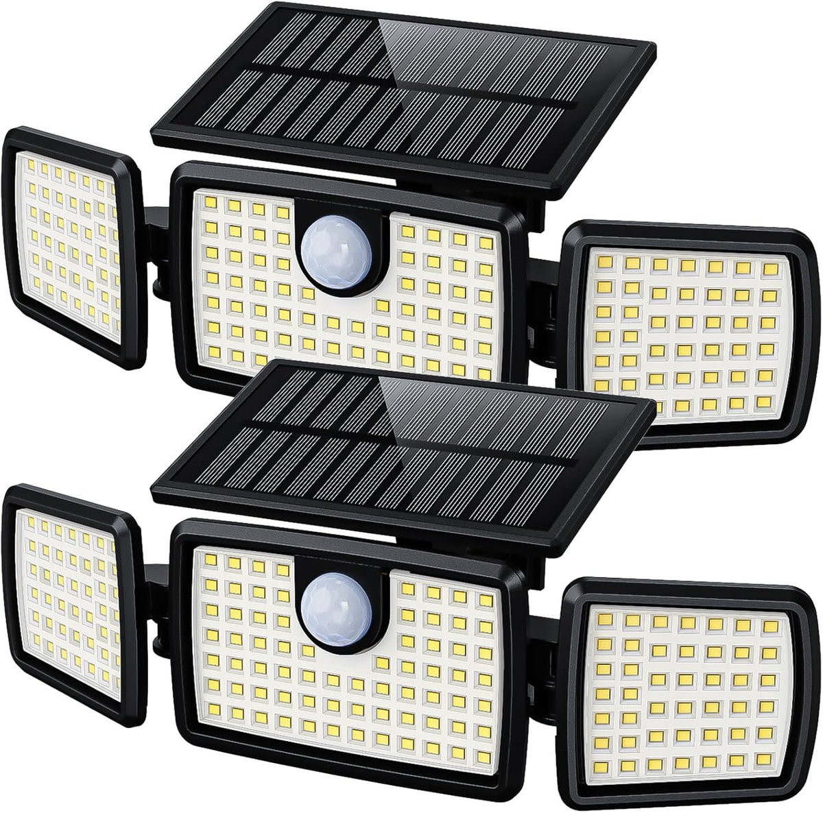 MIHANI three-head front view showing bright floodlight and wide coverage benefit