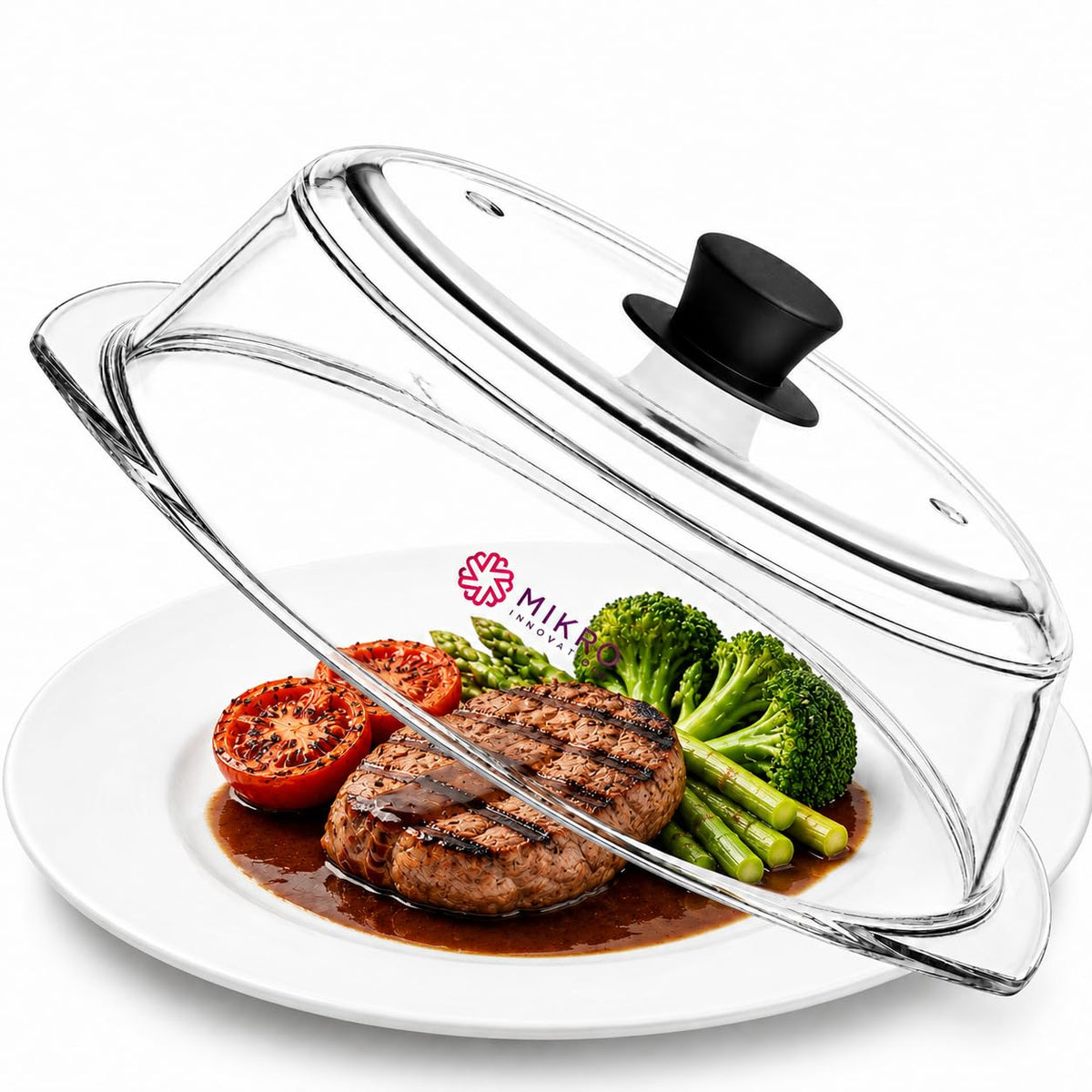 Mikro Innovations clear glass cover front view showing durable design and easy monitoring