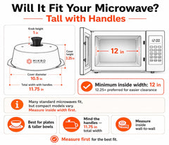 Mikro Innovations cover inside microwave preventing splatters and maintaining visibility