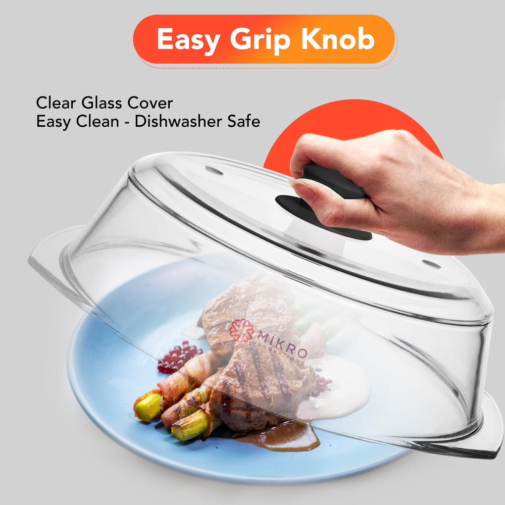 Mikro Innovations cover in a kitchen setting reducing cleanup and streamlining reheats