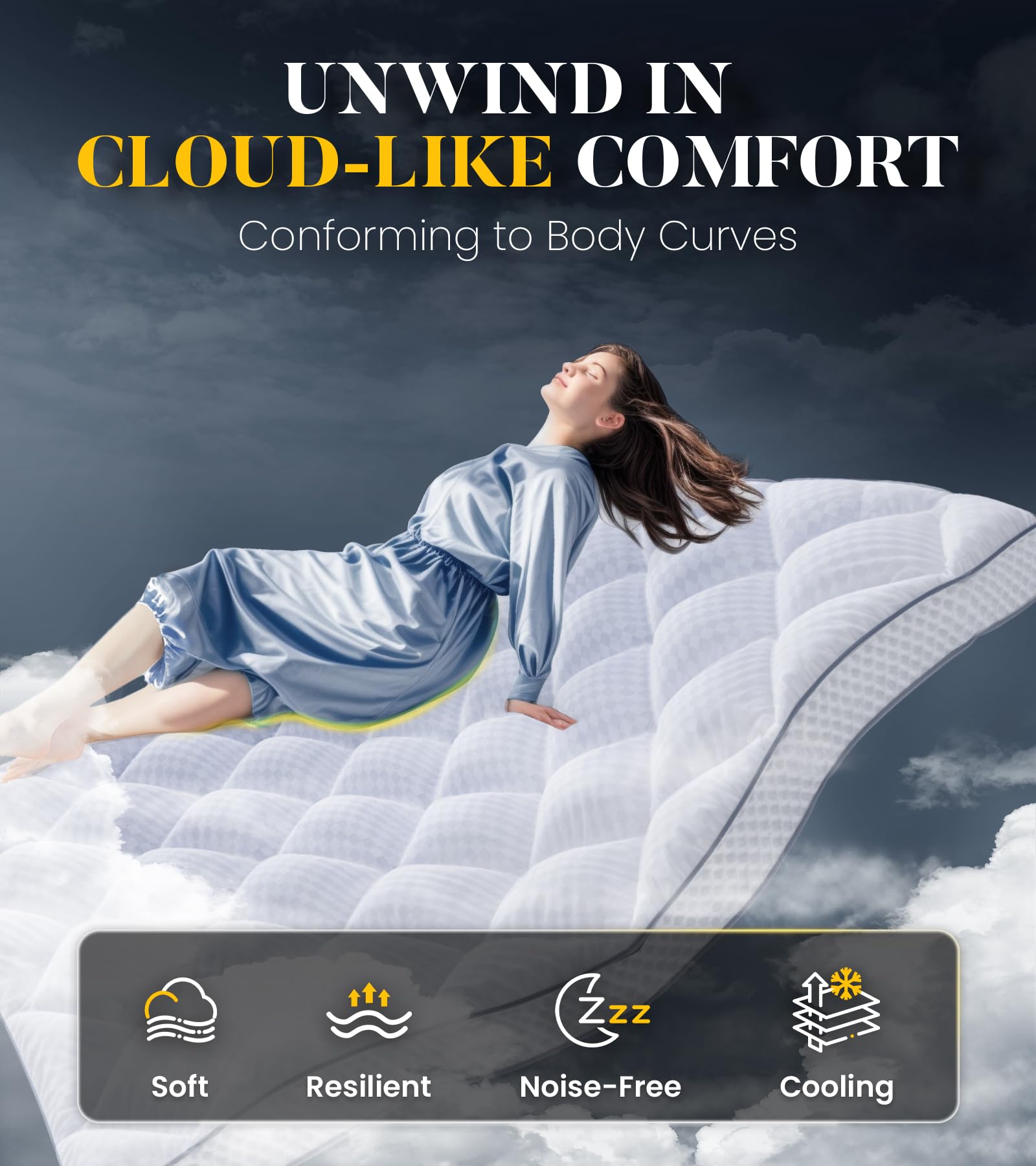 Milcabe detail of 3D air mesh side panels promoting airflow to keep sleep cool