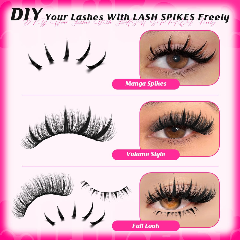 MilyBest four mixed-style clusters fanned to display length variety and choice