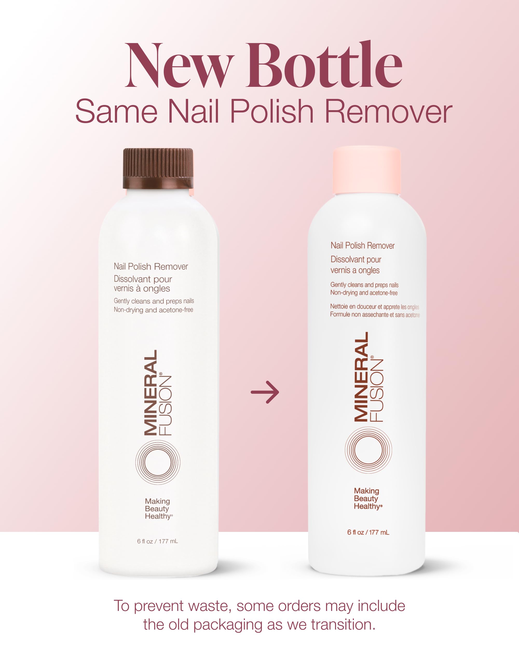 Mineral Fusion bottle top and label close-up highlighting product identification benefit