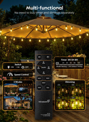 Minetom lights wrapped around a tree providing warm ambiance for gatherings