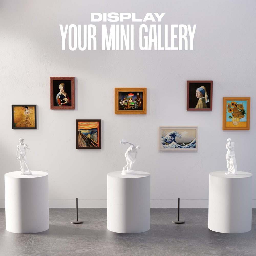 Mini Brands included frames and accessory displayed, enables instant mini gallery