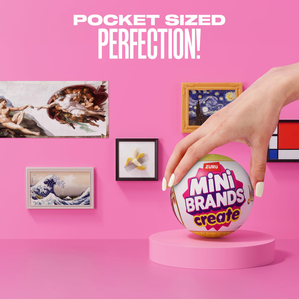 Mini Brands miniatures beside a ruler for scale, clarifies tiny collectible size