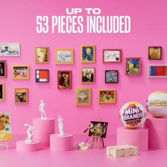 Mini Brands three miniature artworks laid out, offers collectible variety and detail