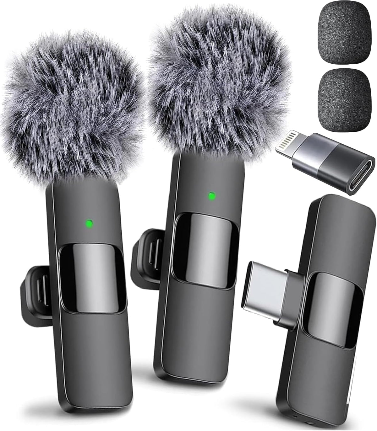 Mini Mic Pro front view showing compact design and easy clip, improves on-camera audio
