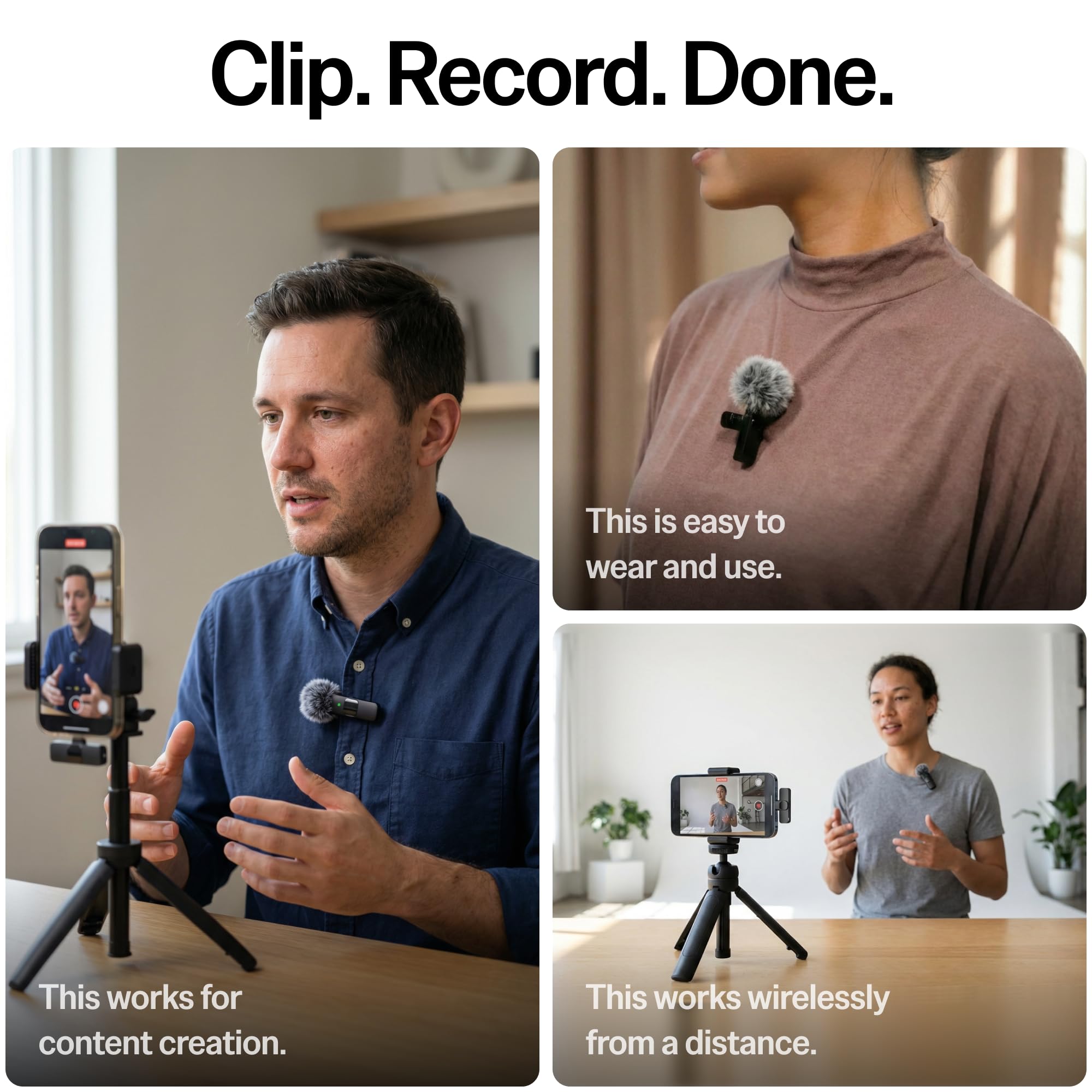 Mini Mic Pro with foam and dead-cat windshield attached, Mini Mic Pro reduces wind noise